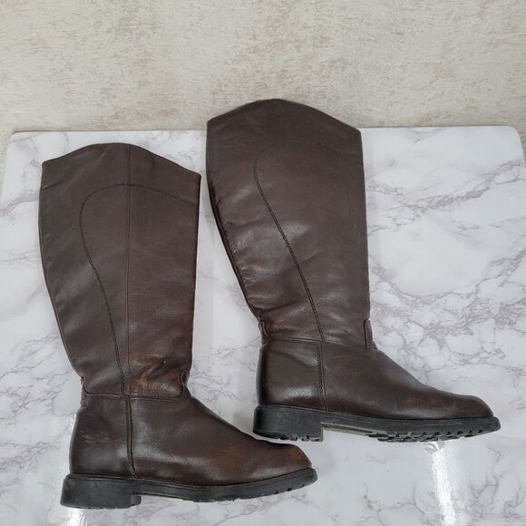 Blondo Canadian Knee High Brown Pull On Riding Boots Women's Size 7.5B - Picture 2 of 15